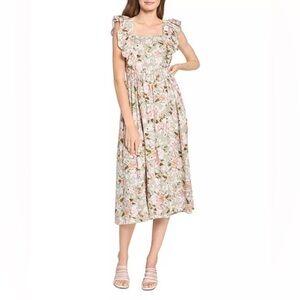 En Saison Maris Midi Dress Cottagecore Spring Floral Size XS